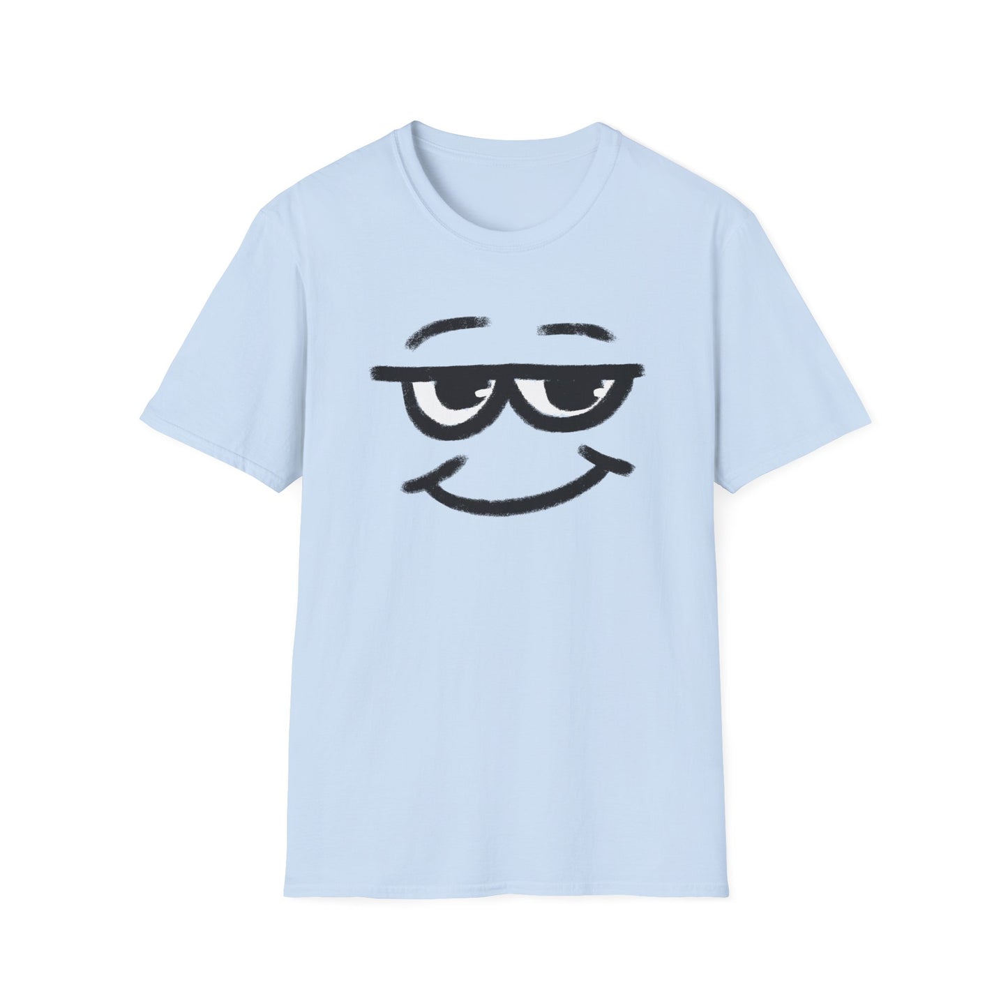 Smirking Sunglasses Face T-Shirt — Cool Minimal Graphic Tee