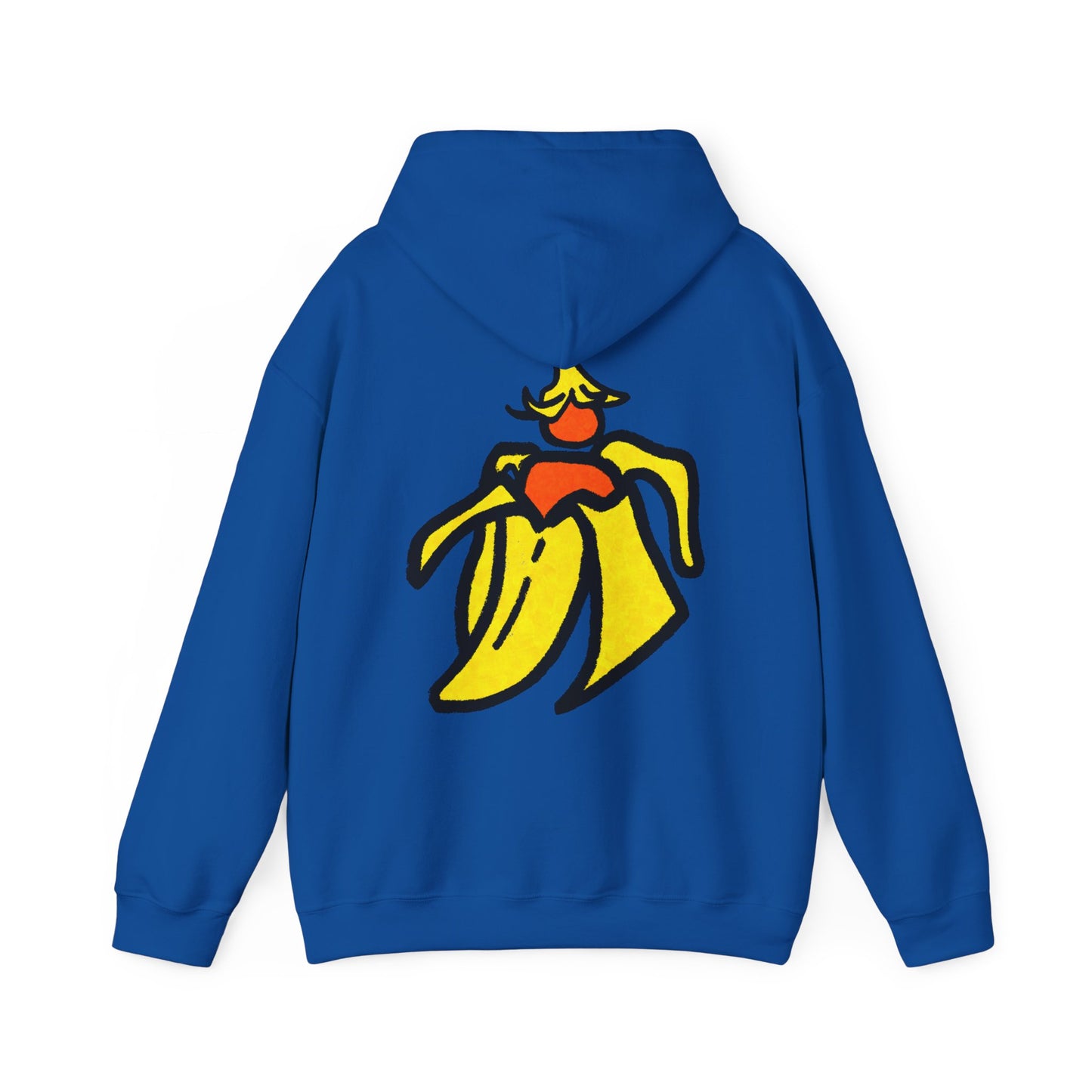 Banana Peel Graphic Hoodie — Playful Retro Fruit Illustration Sweatshirt