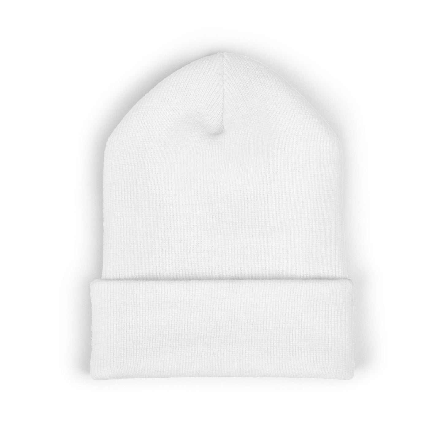 Embroidered Little Sausage Cuffed Beanie — Cute Minimalist Knit Hat