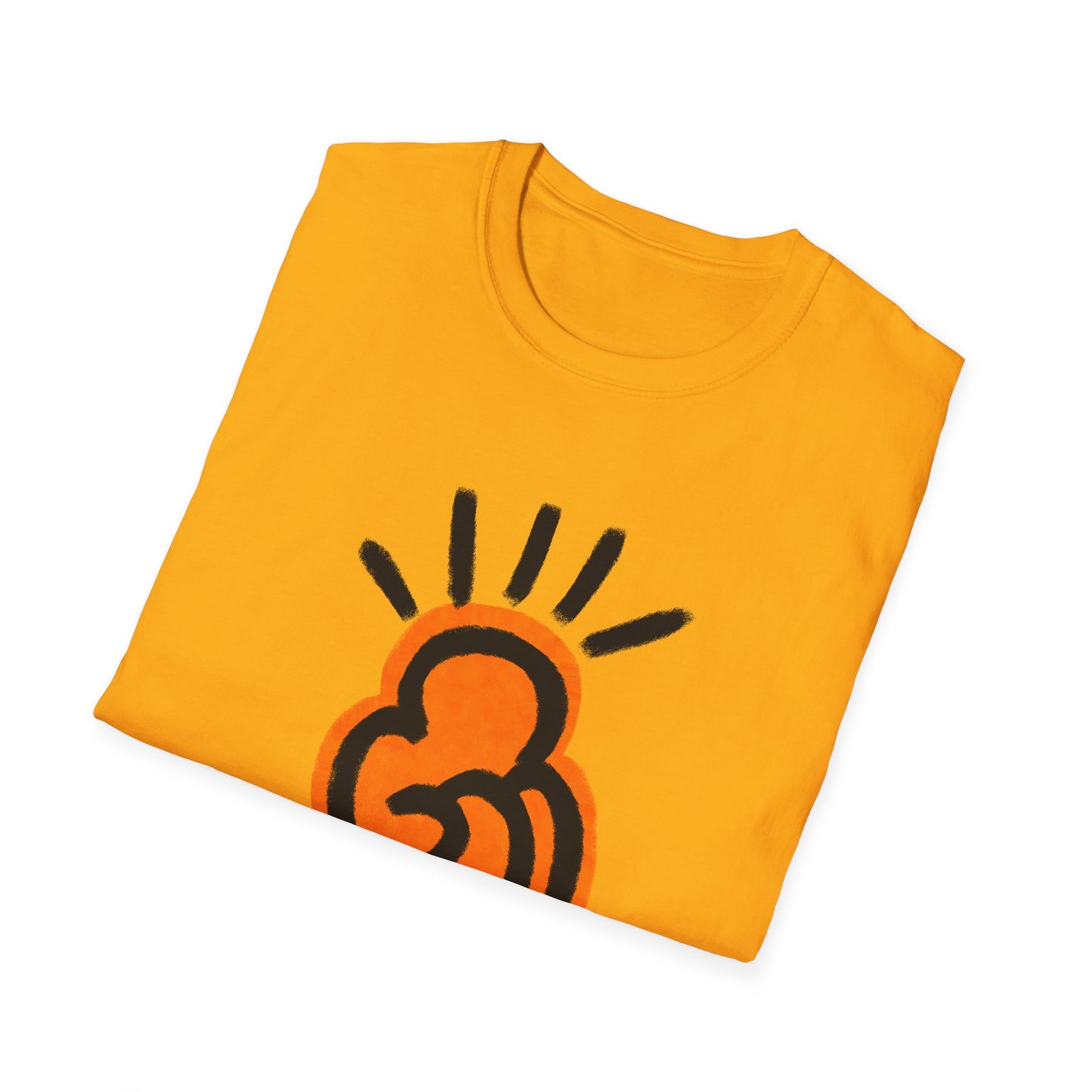 Abstract Orange Knotted Heart T-Shirt