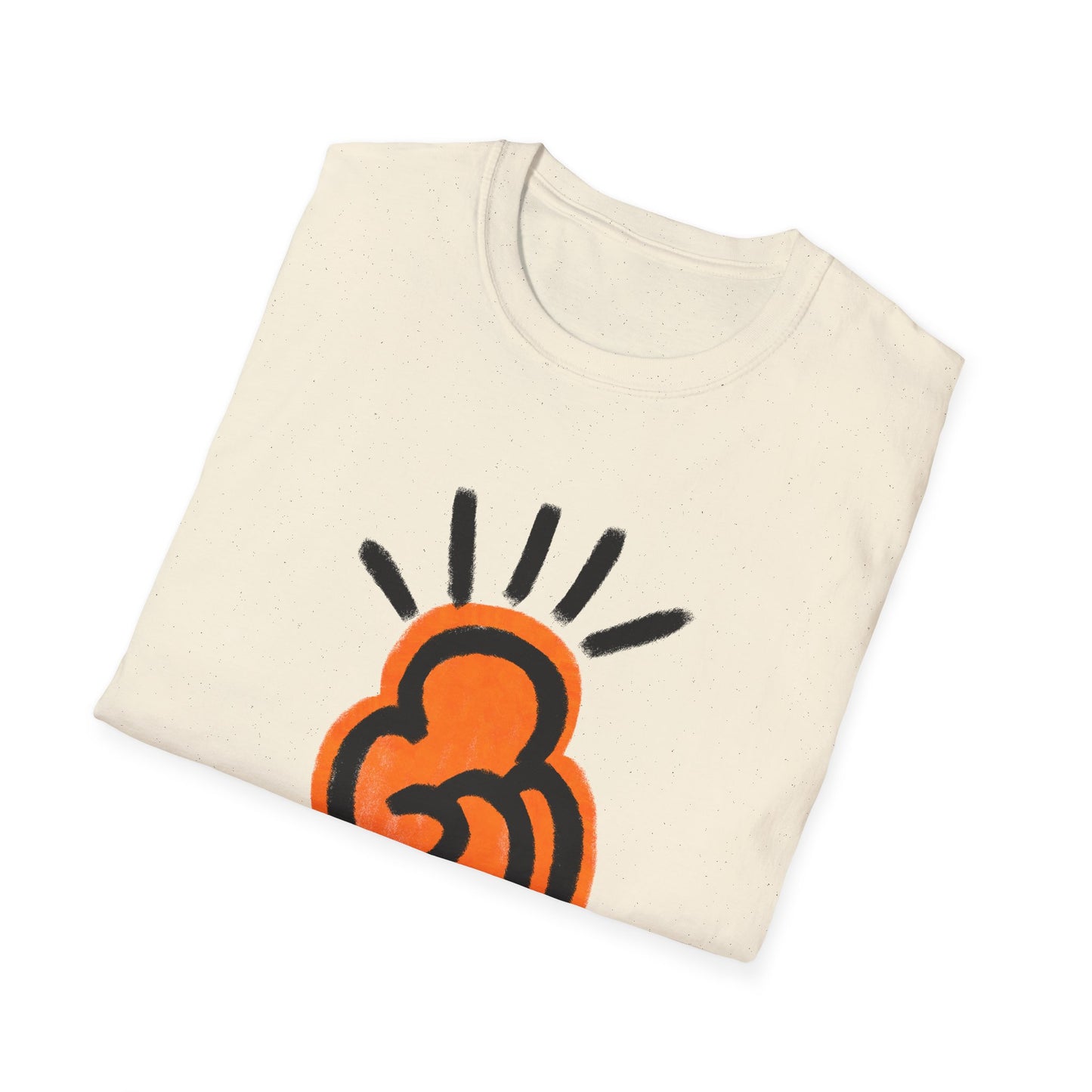Abstract Orange Knotted Heart T-Shirt