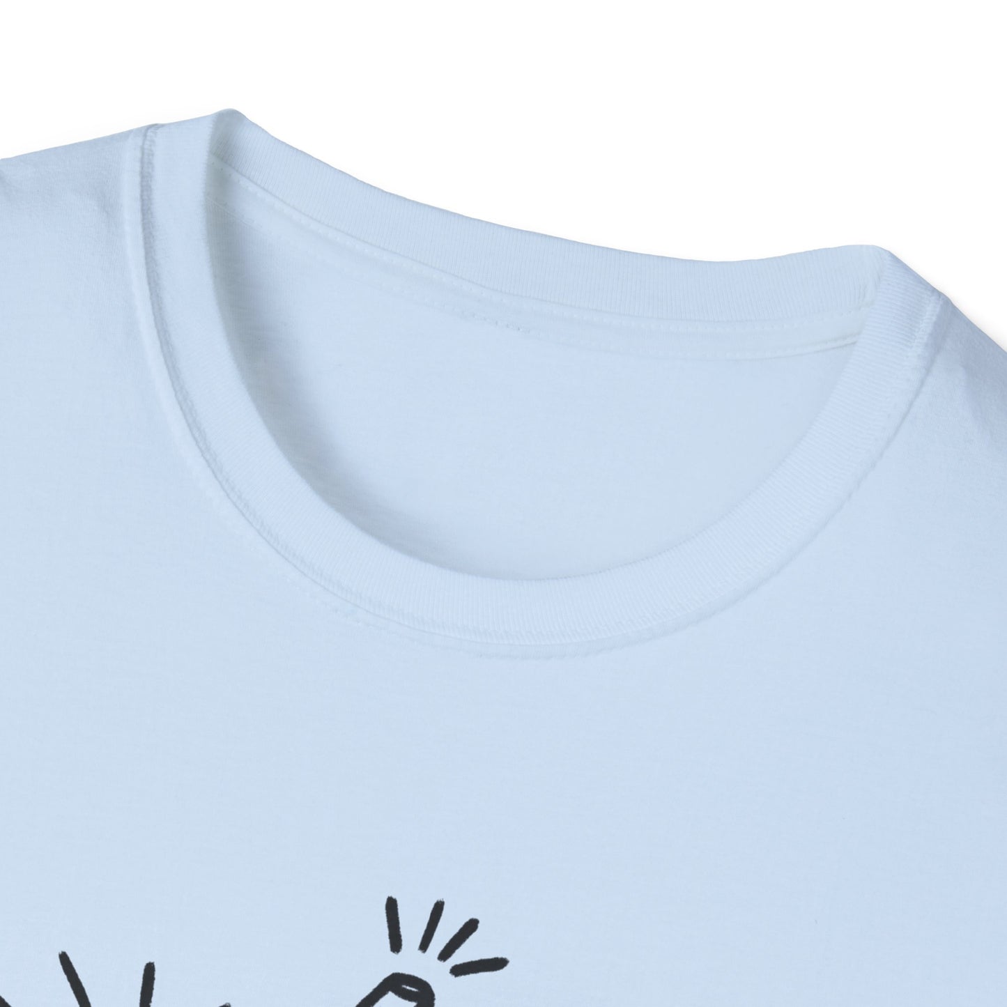 Abstract Doodle Tee — Colorful Surreal Breakfast Illustration