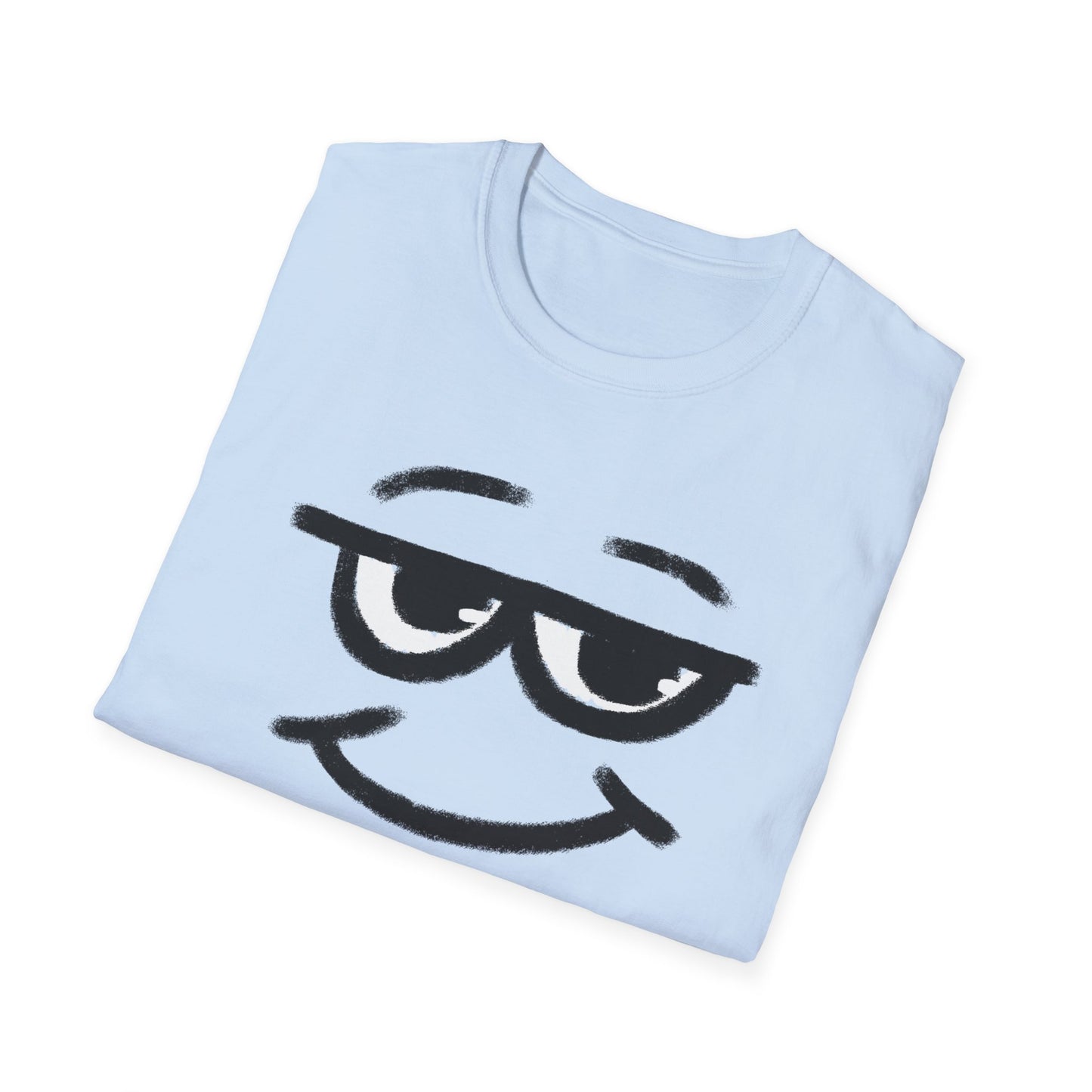 Smirking Sunglasses Face T-Shirt — Cool Minimal Graphic Tee
