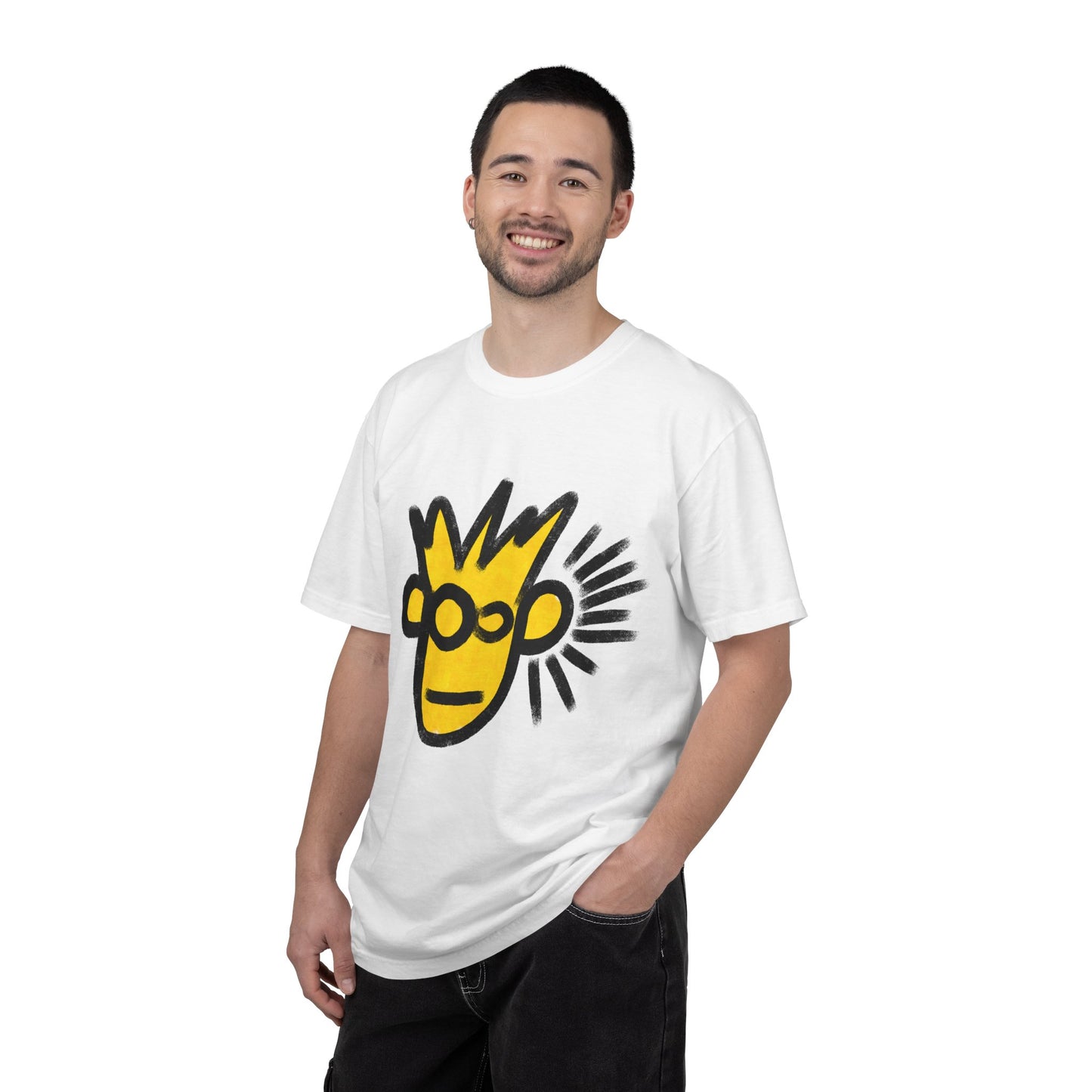 Abstract Yellow Monkey Graphic T-Shirt — Playful Streetwear Tee
