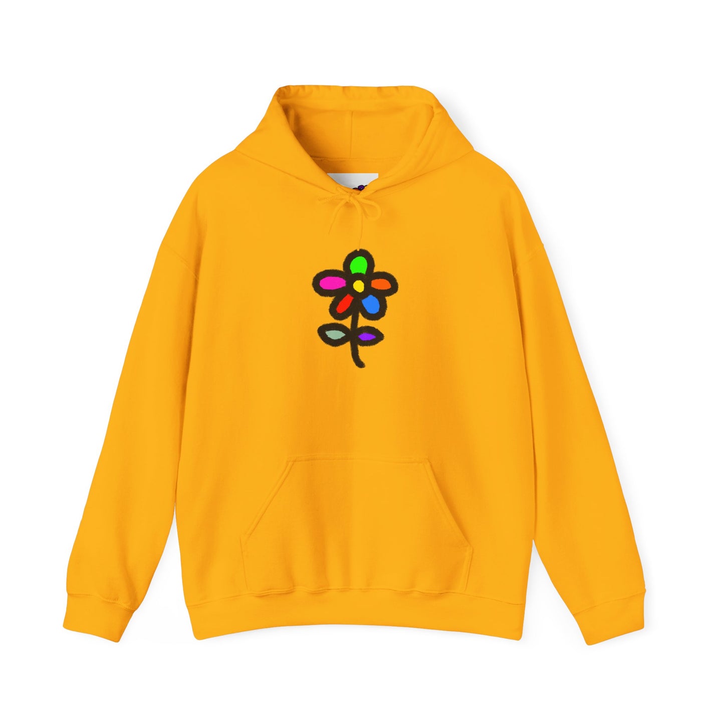 Sunshine Graphic Hoodie — Red Sun Illustration Back Print
