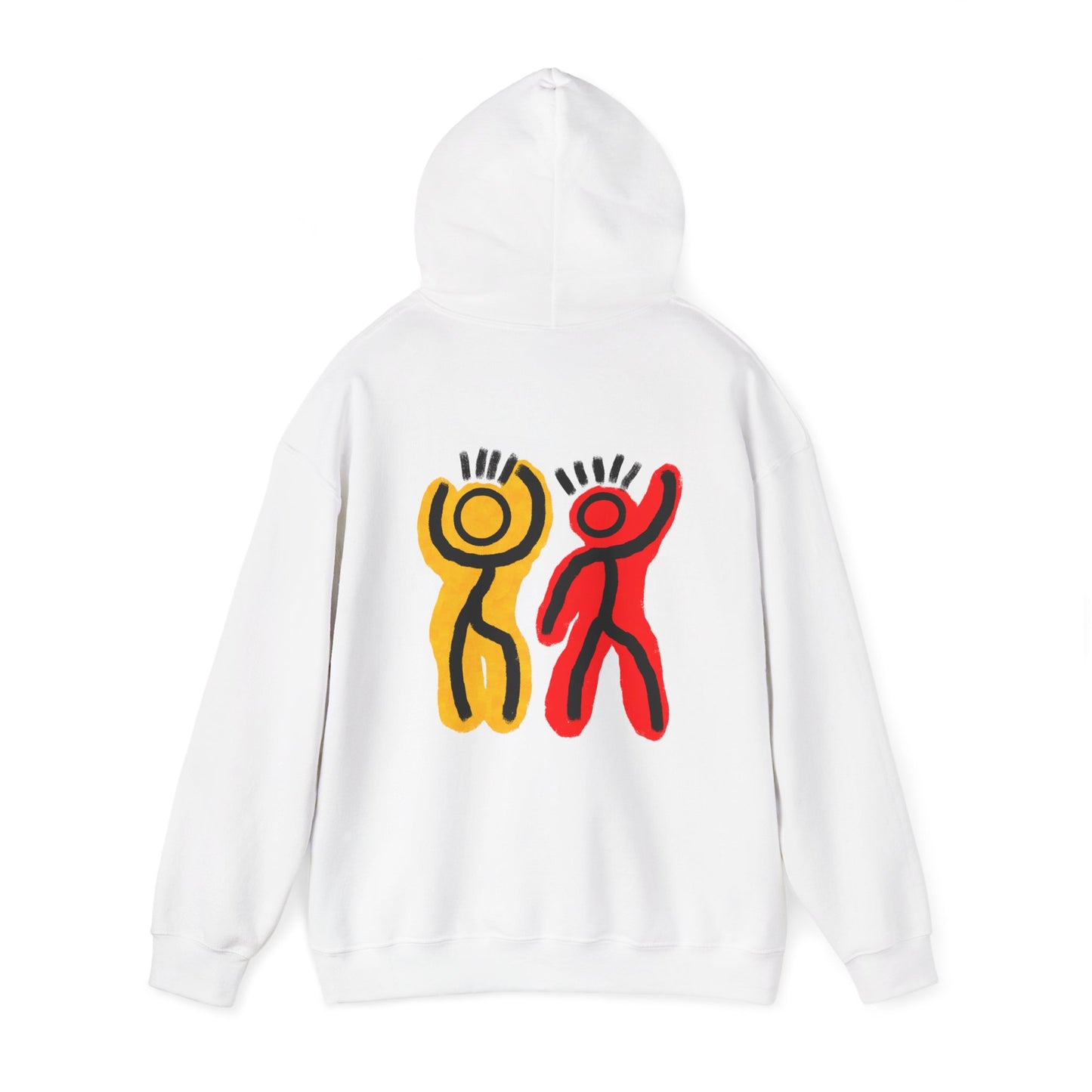 Keith Haring Style Dancing Figures Hoodie